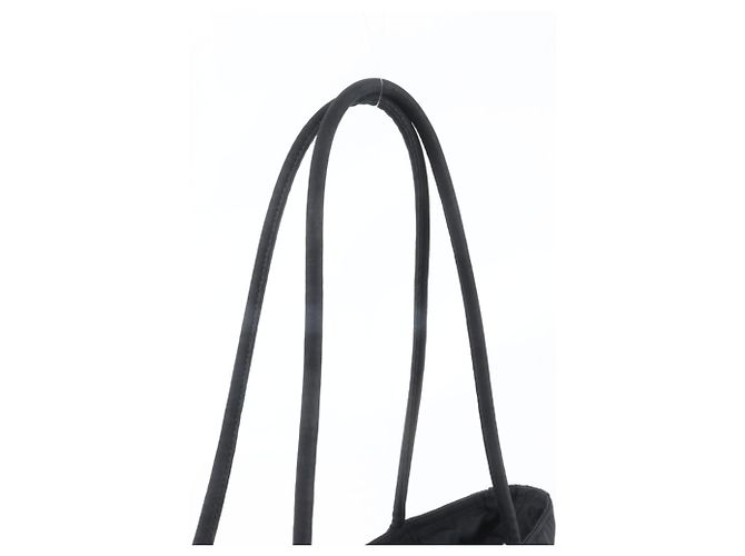 Borsa Tote Prada in nylon Tessuto con logo triangolare nero - vista 2