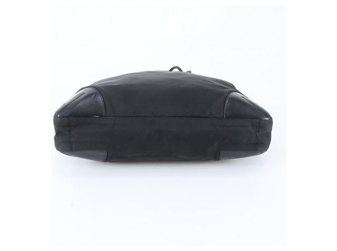 Borsa Tote Prada in nylon Tessuto con logo triangolare nero - vista 5