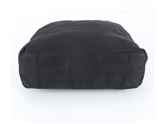 Tote Sac cabas Prada en nylon Tessuto avec logo triangle Noir - vue 5