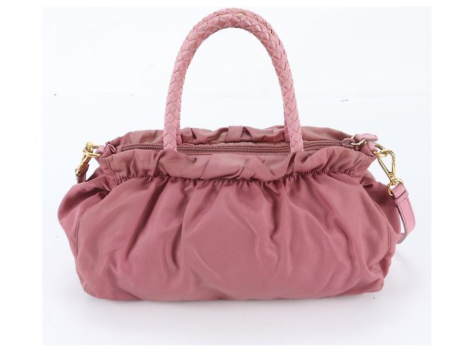 Bolsa Prada Tessuto Nylon BN1631 Rosa - vista 3