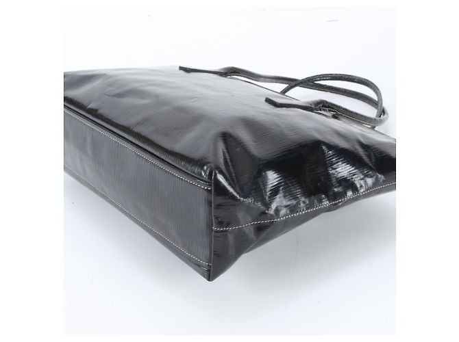 Prada Leder-Tote-Bag mit Dreieckslogo Schwarz - Ansicht 4