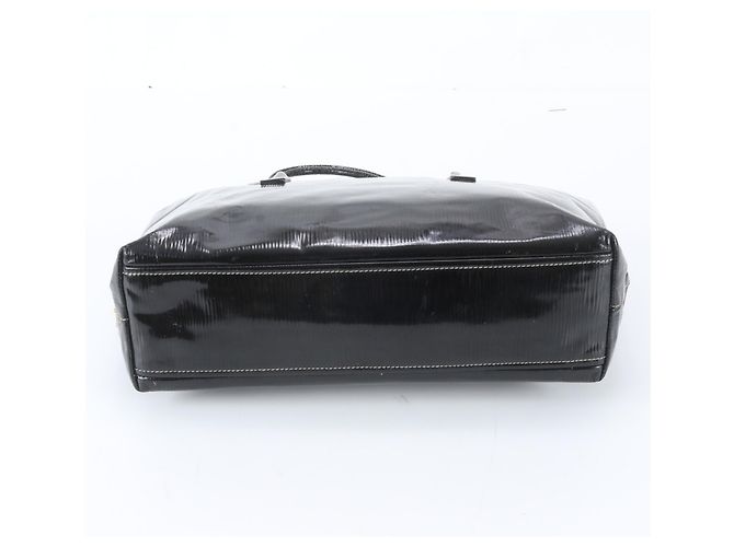 Prada Leder-Tote-Bag mit Dreieckslogo Schwarz - Ansicht 6