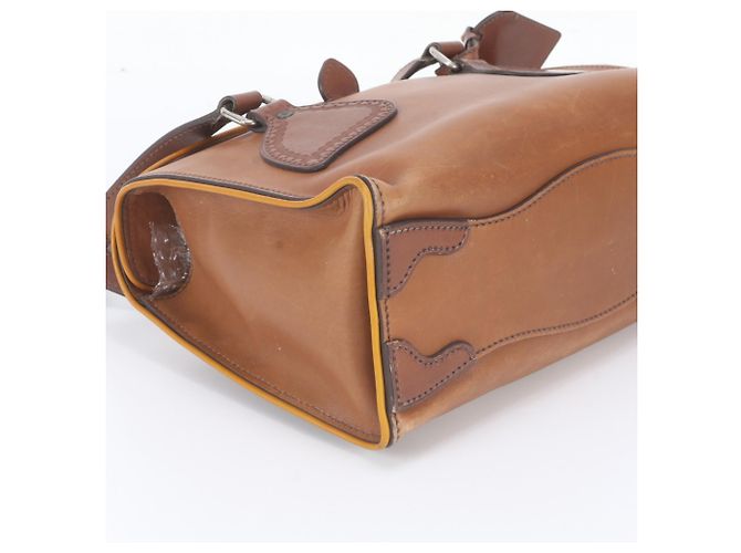 Bolso Tote Prada BR3017 de cuero marrón Castaño - vista 4