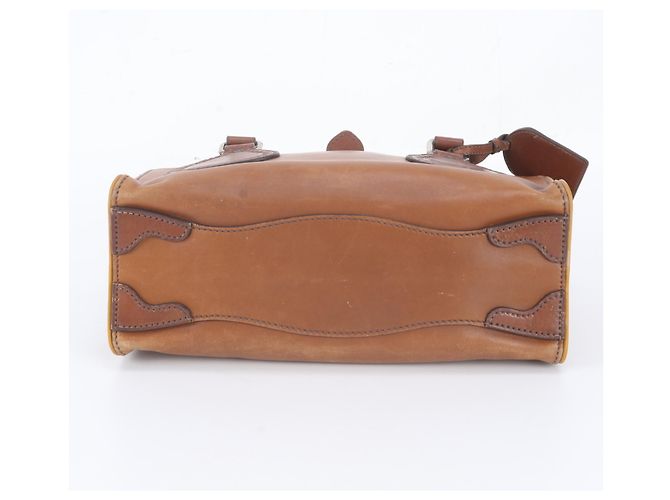 Bolso Tote Prada BR3017 de cuero marrón Castaño - vista 5