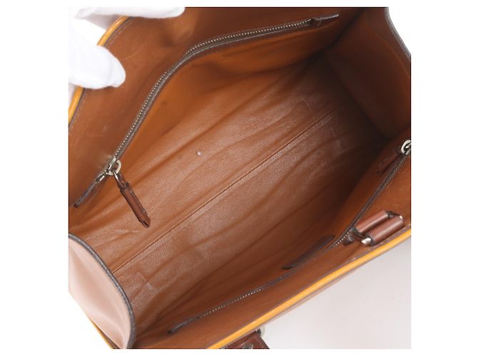Bolso Tote Prada BR3017 de cuero marrón Castaño - vista 6