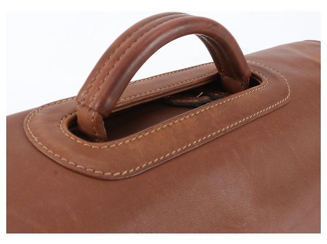 Borsa business 2-Way in pelle Coach Turnlock Marrone - vista 2