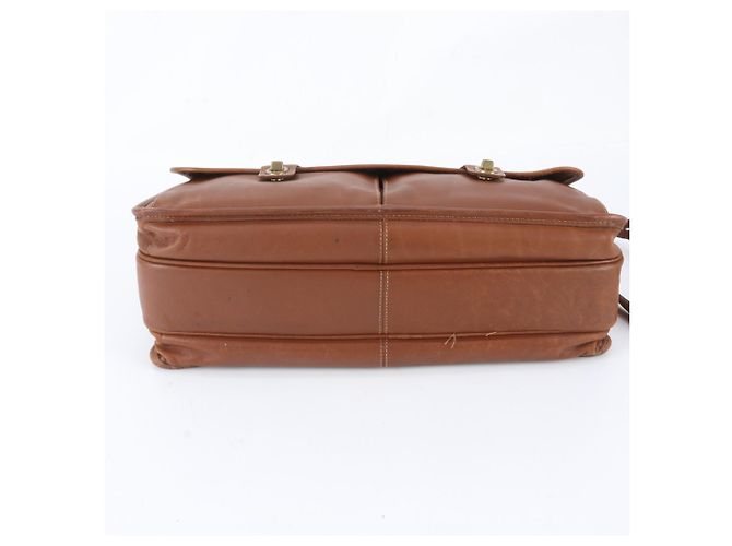 Borsa business 2-Way in pelle Coach Turnlock Marrone - vista 5