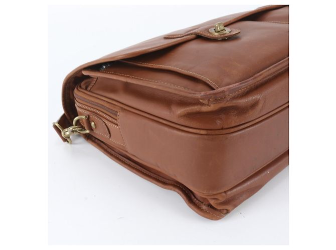 Borsa business 2-Way in pelle Coach Turnlock Marrone - vista 6