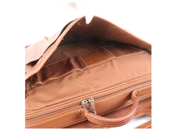 Borsa business 2-Way in pelle Coach Turnlock Marrone - vista 7