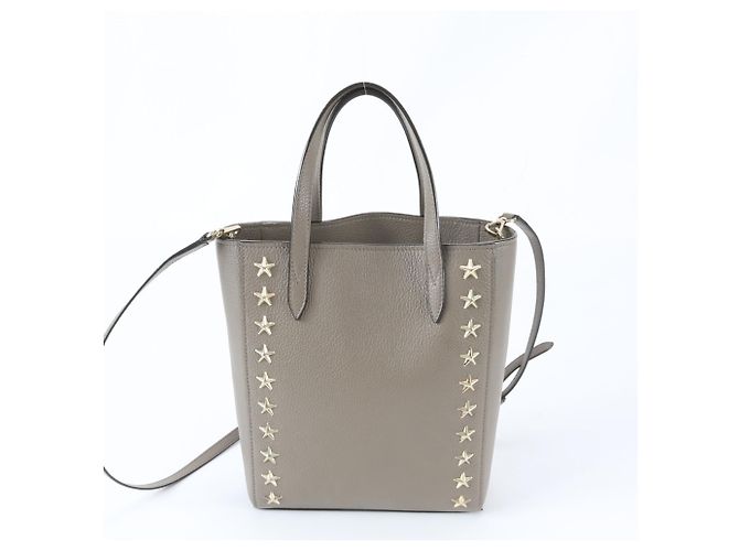 Borsa a tracolla in pelle con borchie Pegasus Star Jimmy Choo Grigio - vista 3