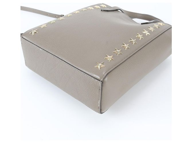 Borsa a tracolla in pelle con borchie Pegasus Star Jimmy Choo Grigio - vista 6