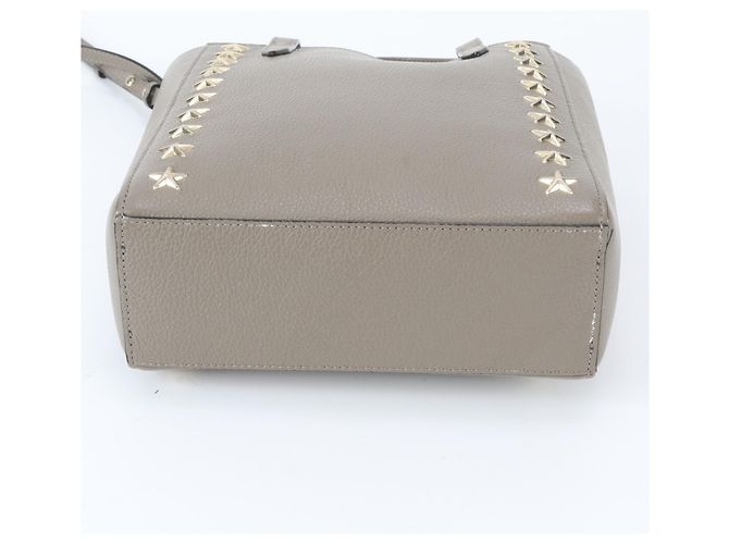 Borsa a tracolla in pelle con borchie Pegasus Star Jimmy Choo Grigio - vista 8