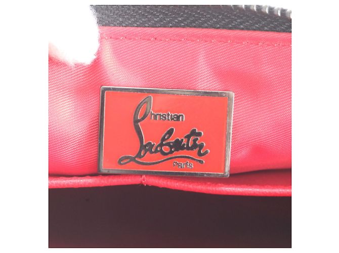 Clutch in pelle con borchie Spike Christian Louboutin Nero - vista 10