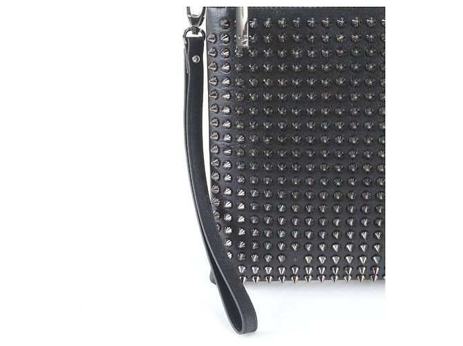 Clutch in pelle con borchie Spike Christian Louboutin Nero - vista 2