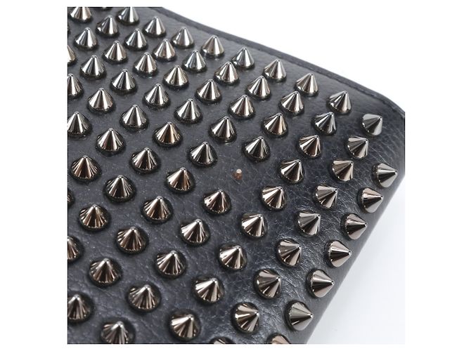 Clutch in pelle con borchie Spike Christian Louboutin Nero - vista 8