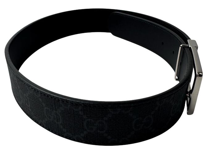 Gucci GG Supreme Gürtel Schwarz Silber - Ansicht 3