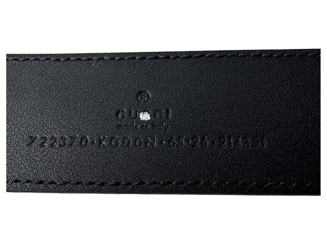 Gucci GG Supreme Gürtel Schwarz Silber - Ansicht 6