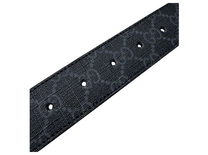 Gucci GG Supreme Gürtel Schwarz Silber - Ansicht 7