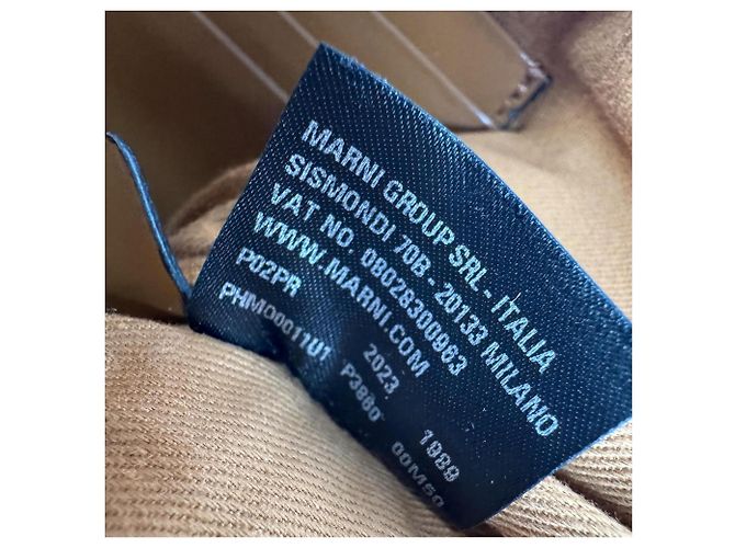 Bolso Cesta de Rafia Marrón Marni Castaño - vista 10