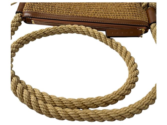 Bolso Cesta de Rafia Marrón Marni Castaño - vista 12