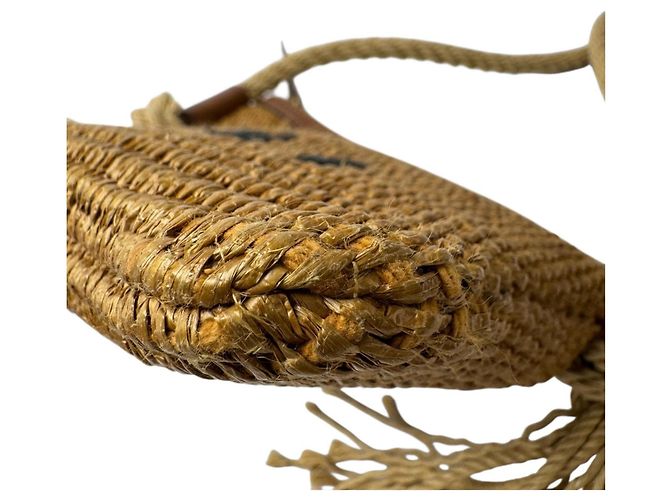 Bolso Cesta de Rafia Marrón Marni Castaño - vista 14