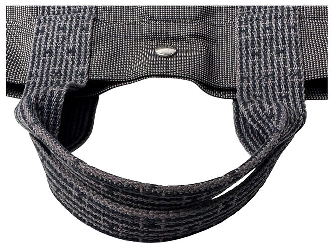 Hermès Bolso Tote Hermes Herline MM Grey Castaño Gris antracita - vista 6