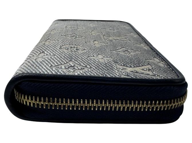 Louis Vuitton Zippy Wallet Monogram Jacquard Silber Marineblau - Ansicht 3