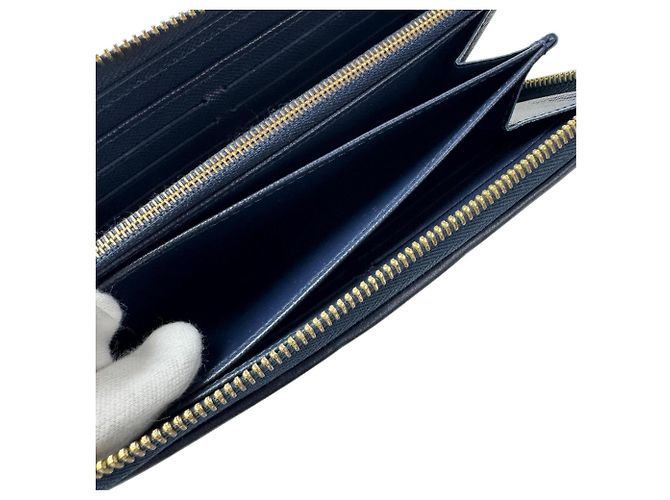 Louis Vuitton Zippy Wallet Monogram Jacquard Silber Marineblau - Ansicht 7
