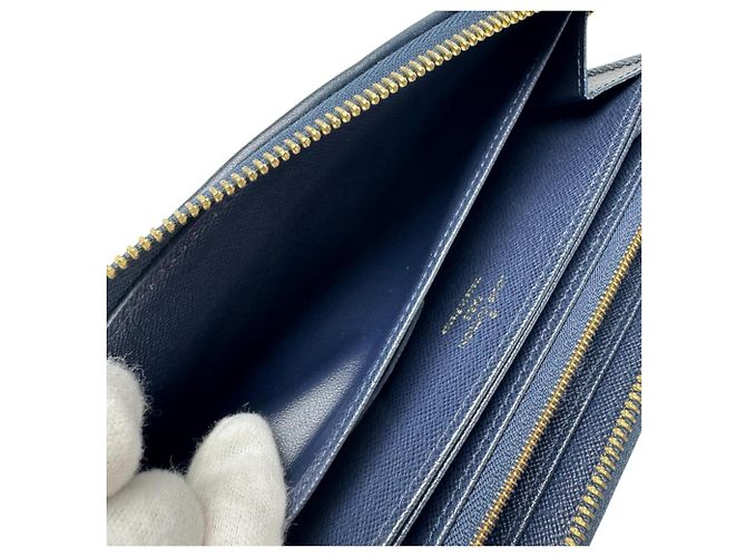 Louis Vuitton Zippy Wallet Monogram Jacquard Silber Marineblau - Ansicht 8