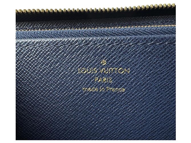 Louis Vuitton Zippy Wallet Monogram Jacquard Silber Marineblau - Ansicht 9