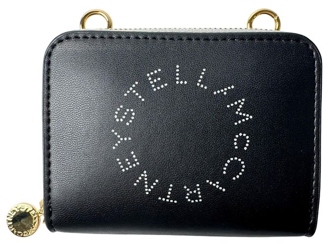 Stella Mc Cartney Tarjetero con cremallera Stella McCartney Negro Beige - vista 2