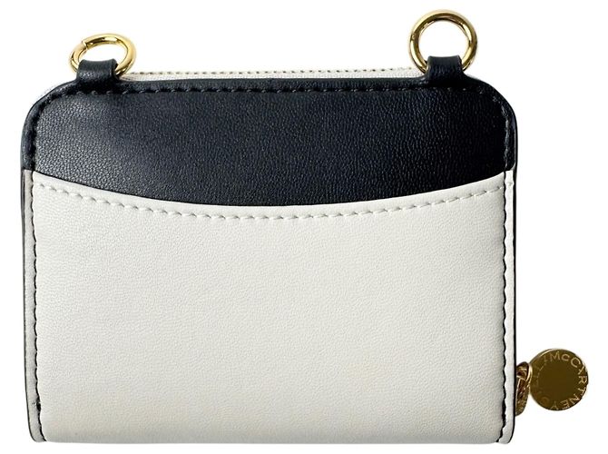 Stella Mc Cartney Tarjetero con cremallera Stella McCartney Negro Beige - vista 4