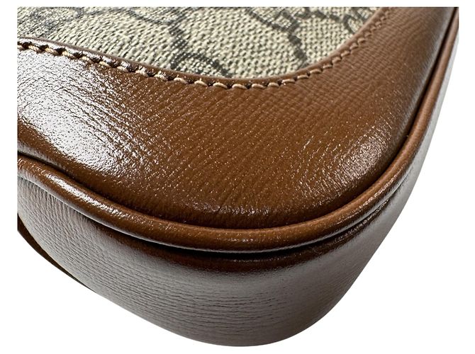 Borsa Gucci New Jackie Sherry Line Marrone - vista 14
