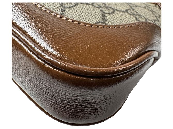 Borsa Gucci New Jackie Sherry Line Marrone - vista 15