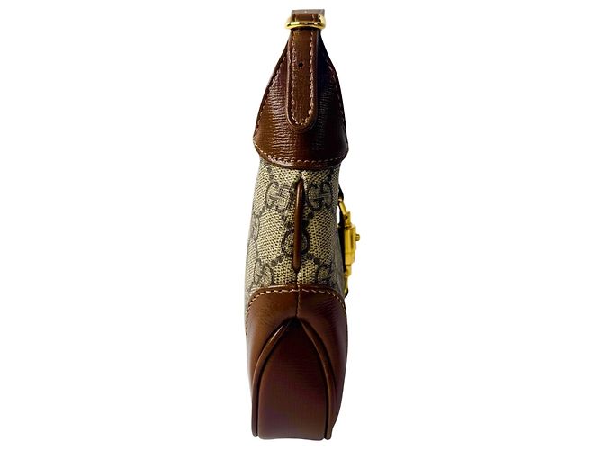 Borsa Gucci New Jackie Sherry Line Marrone - vista 5