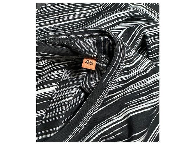 Missoni Vestido midi sin mangas a rayas Negro Blanco - vista 10