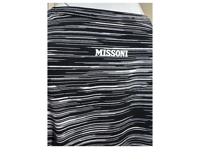 Missoni Vestido midi sin mangas a rayas Negro Blanco - vista 7