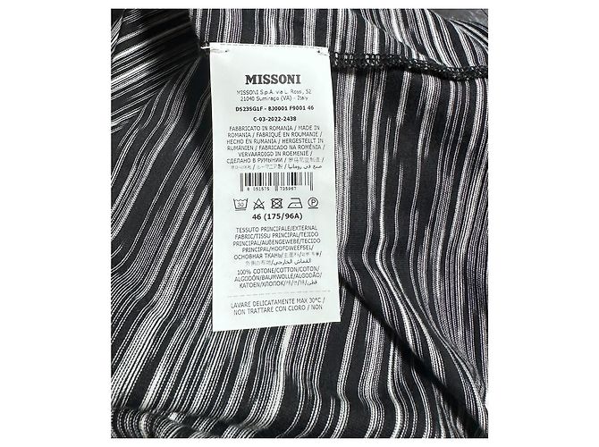 Missoni Vestido midi sin mangas a rayas Negro Blanco - vista 9