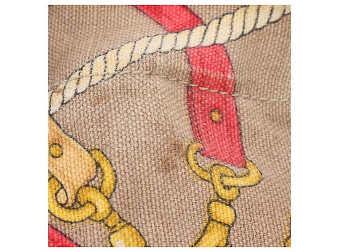 Borsa Tote Miu Miu in pelle e tela Marrone Rosso - vista 8