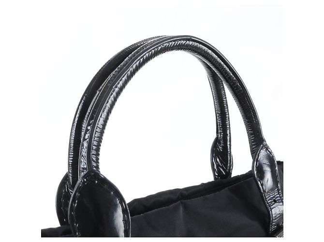 Borsa Tote 2-Way Burberry in pelle e nylon Nero - vista 2