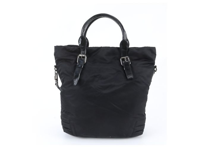 Borsa Tote 2-Way Burberry in pelle e nylon Nero - vista 3
