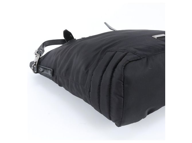 Borsa Tote 2-Way Burberry in pelle e nylon Nero - vista 6