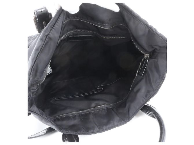 Borsa Tote 2-Way Burberry in pelle e nylon Nero - vista 7