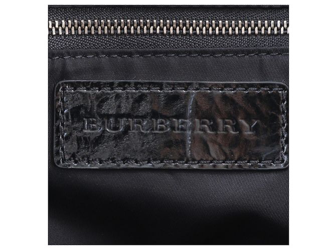 Borsa Tote 2-Way Burberry in pelle e nylon Nero - vista 8