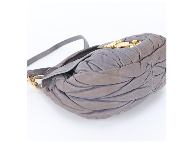 Borsa a mano Miu Miu in pelle Matelassé Marrone - vista 4