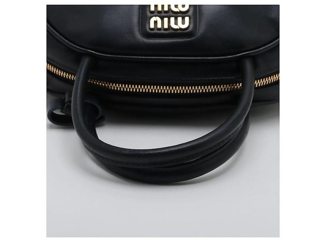 Borsa tote Miu Miu in pelle nera Nero - vista 5