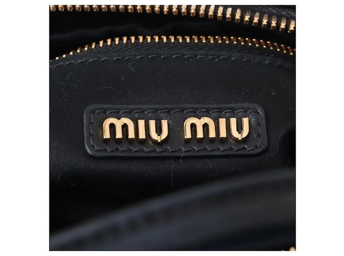 Borsa tote Miu Miu in pelle nera Nero - vista 9
