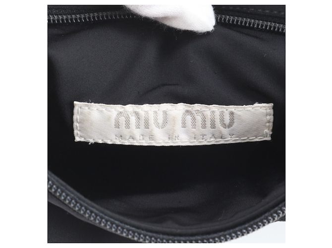Borsa a tracolla Miu Miu Archive Nylon Nero - vista 10