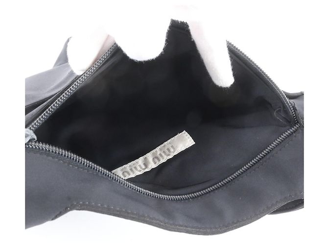 Borsa a tracolla Miu Miu Archive Nylon Nero - vista 8