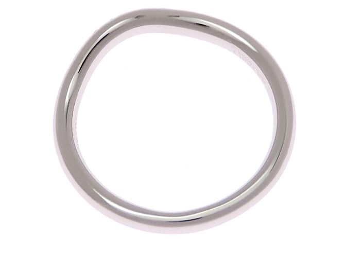 Autre Marque Anello da donna Tiffany & Co. Pt950 curvo con 9 diamanti - vista 3